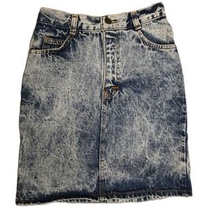 Vintage No Excuses Acid Wash Denim Jean Skirt Girls Size 12